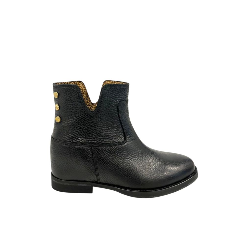 Borbonese Black Leather Women Boot | Regal Royce