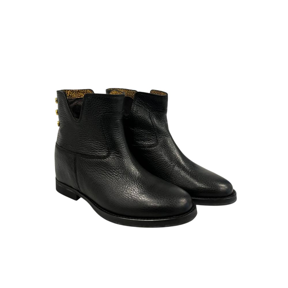 Borbonese Black Leather Women Boot | Regal Royce