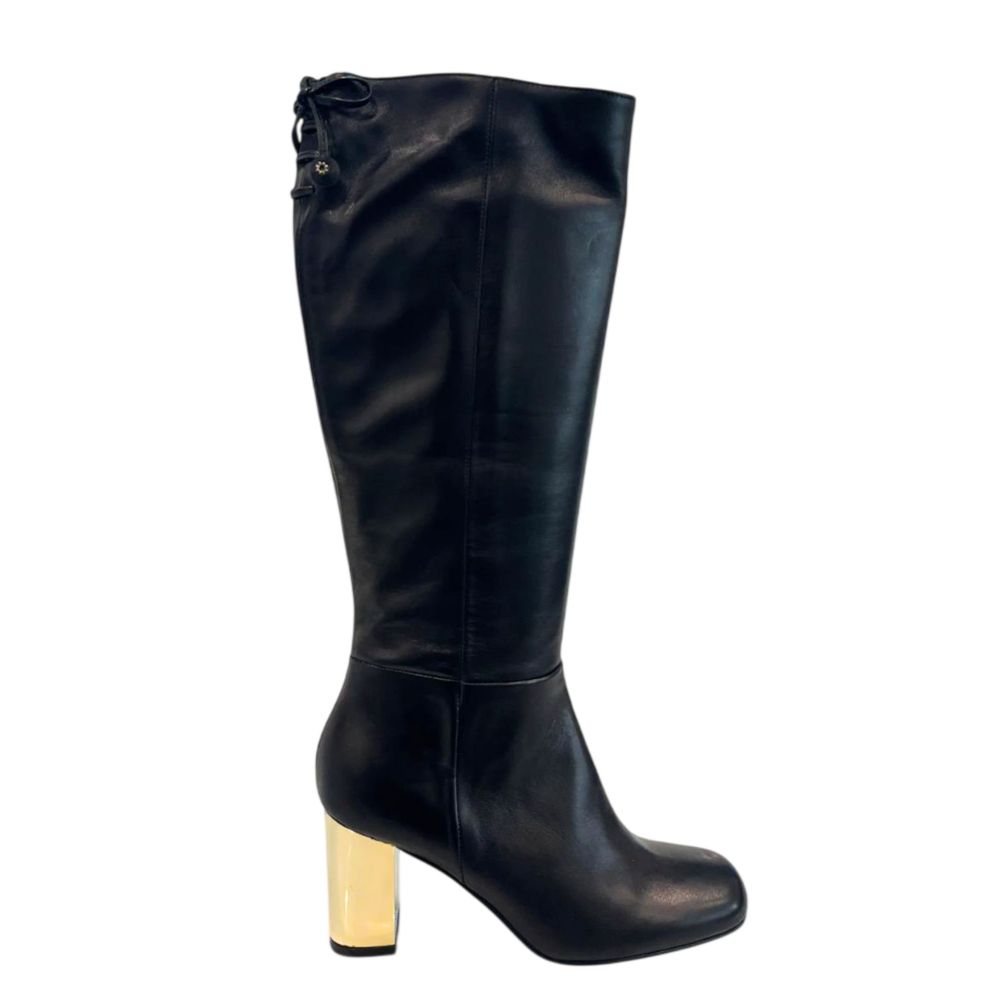 Borbonese Black Leather Women Boot | Regal Royce
