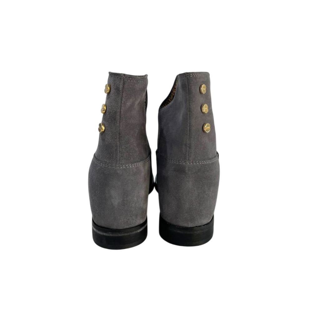 Borbonese Grey Leather Women Boot | Regal Royce