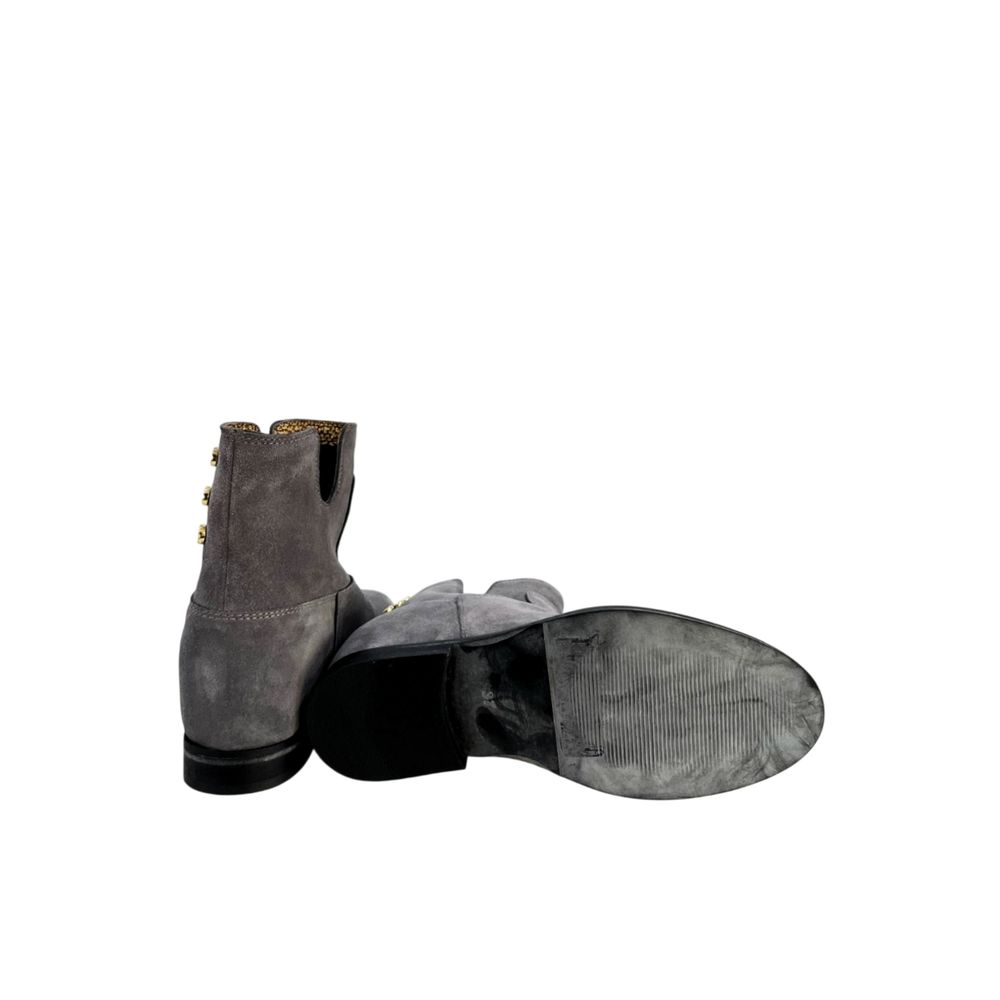 Borbonese Grey Leather Women Boot | Regal Royce