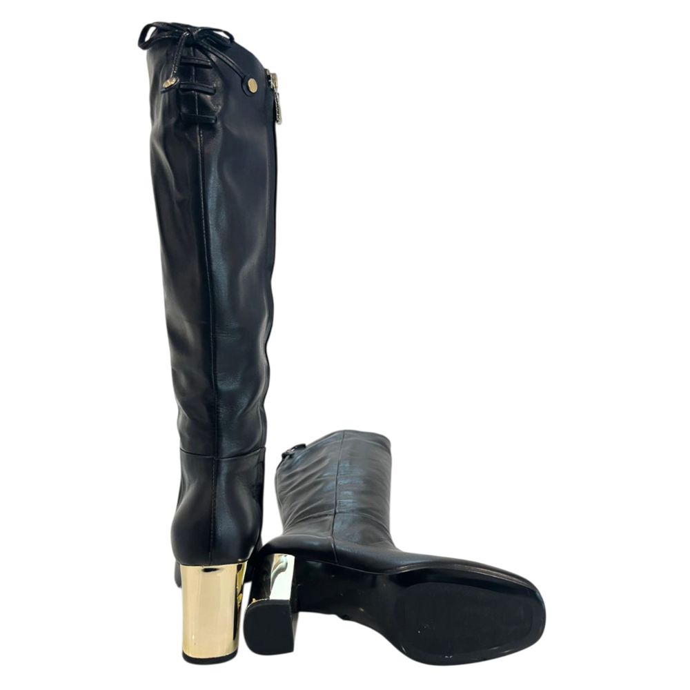 Borbonese Black Leather Women Boot | Regal Royce