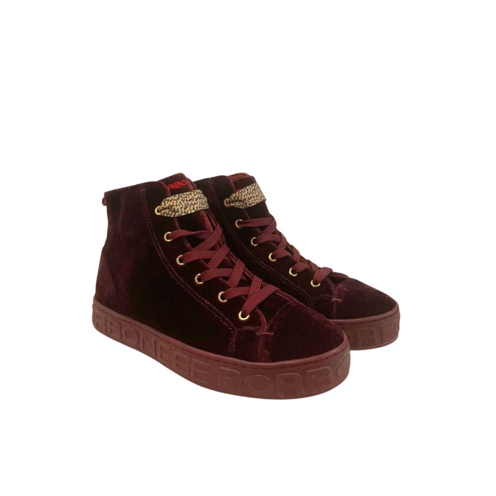 Borbonese Red Fabric Women Sneaker | Regal Royce