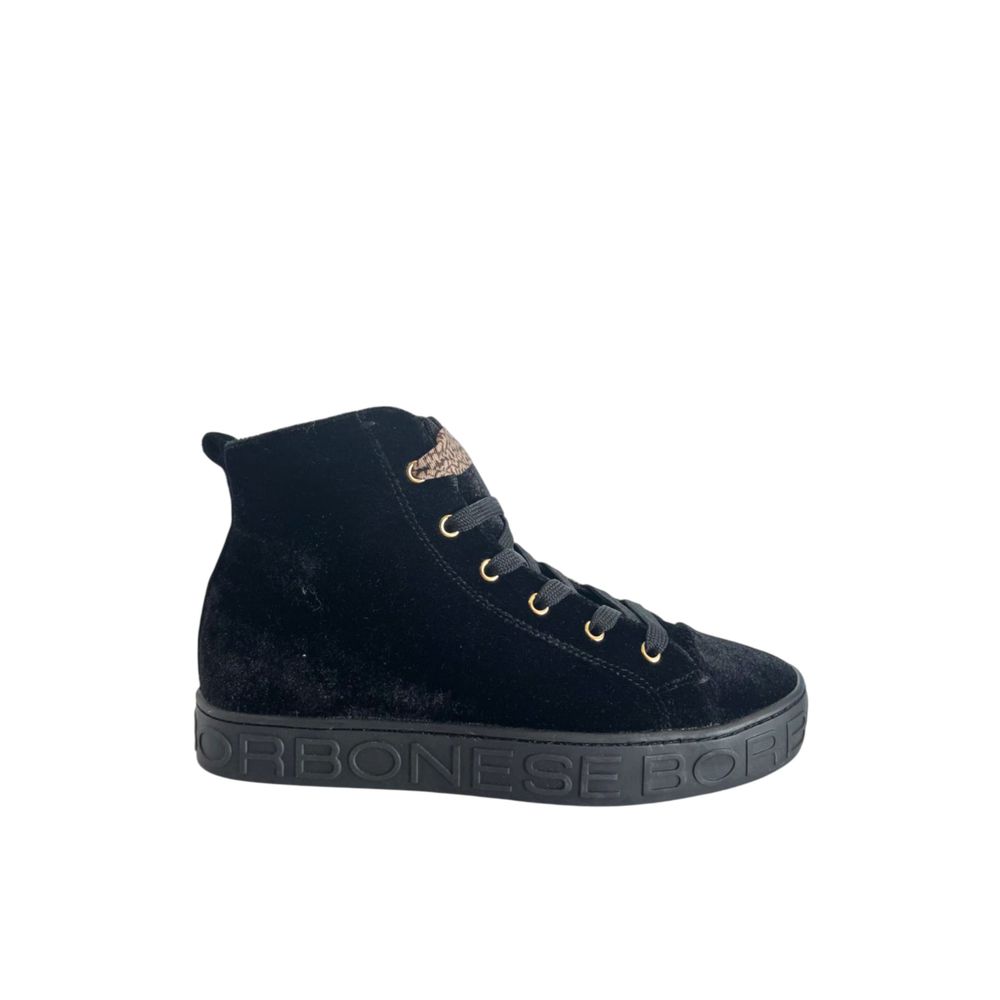 Borbonese Black Leather Women Sneaker | Regal Royce