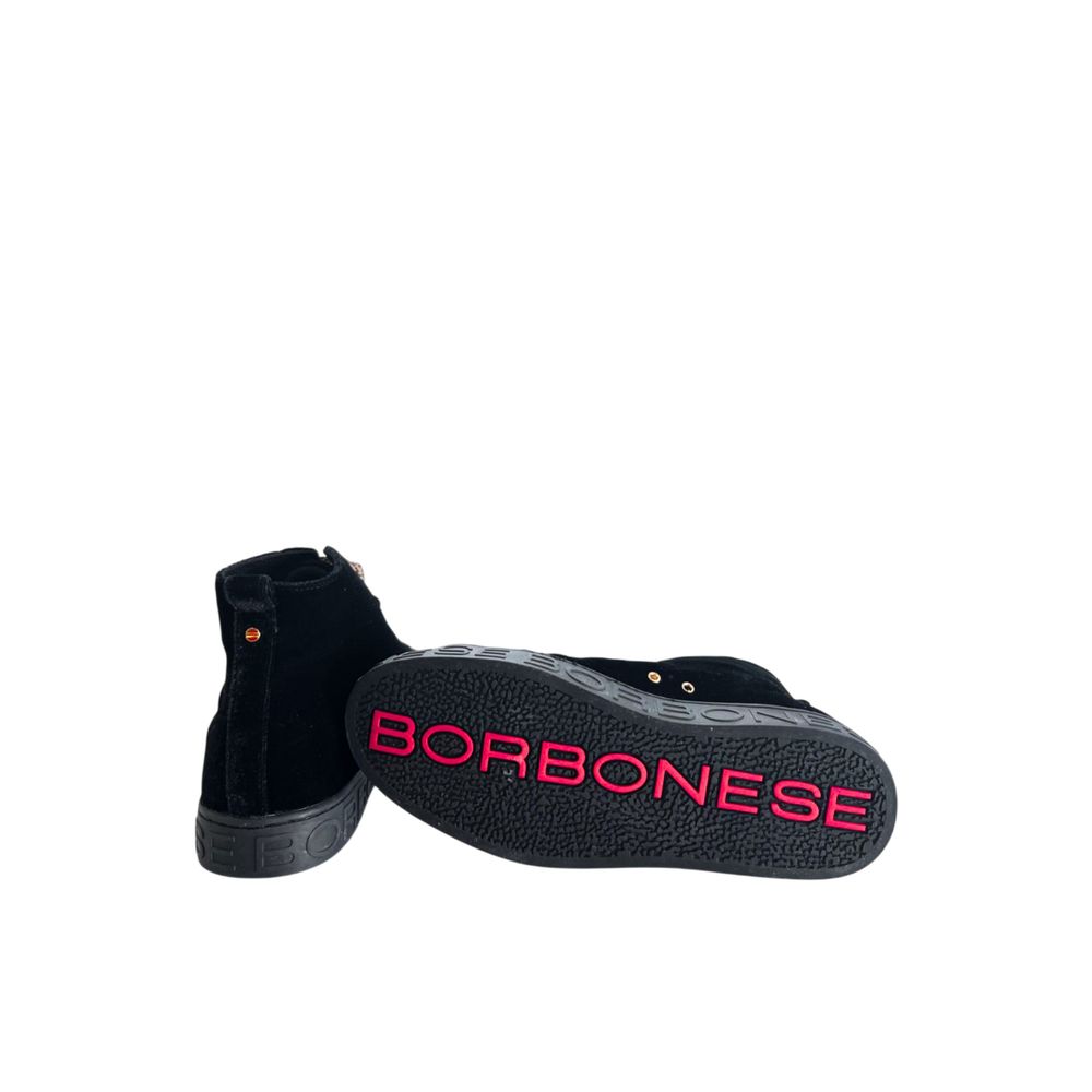 Borbonese Black Leather Women Sneaker | Regal Royce