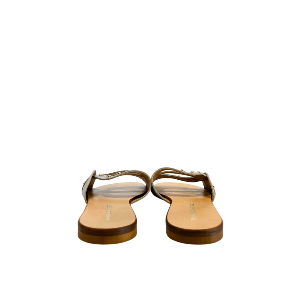 Borbonese Grey Leather Women Sandal | Regal Royce