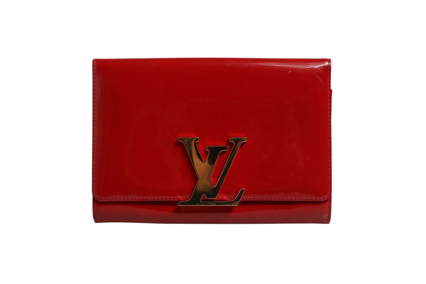 Louis Vuitton Louise PM Red Patent Leather Wallet On Chain | Regal Royce