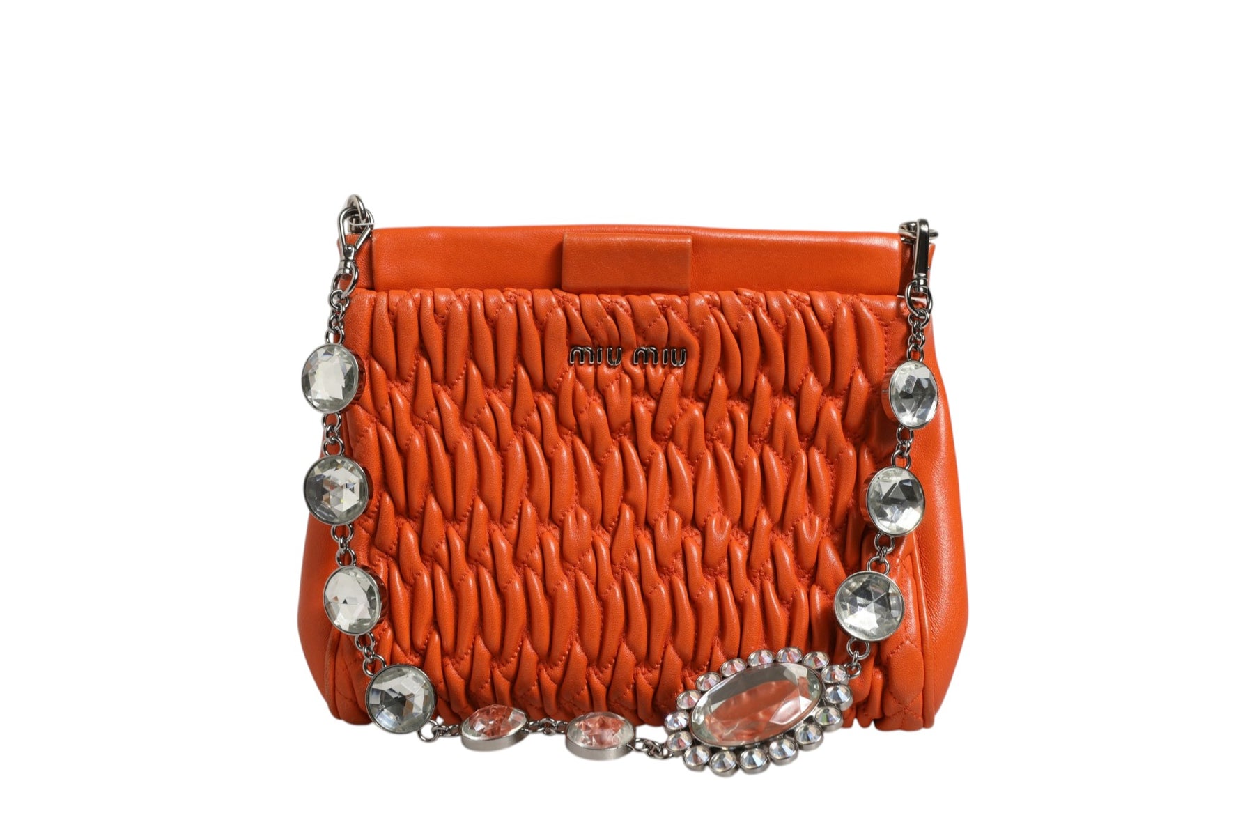 Miu Miu Orange crystal crossbodybag | Regal Royce
