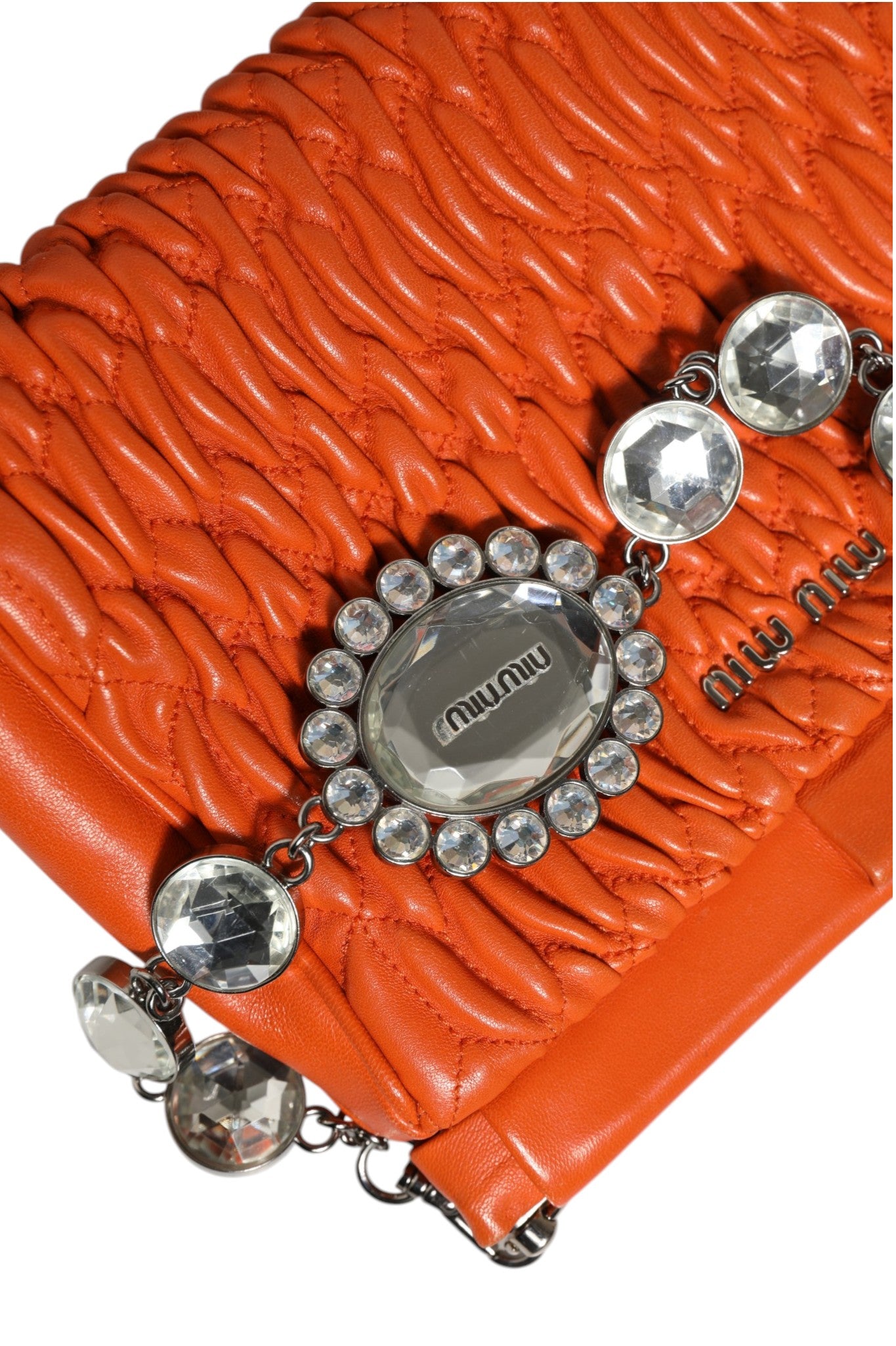 Miu Miu Orange crystal crossbodybag | Regal Royce