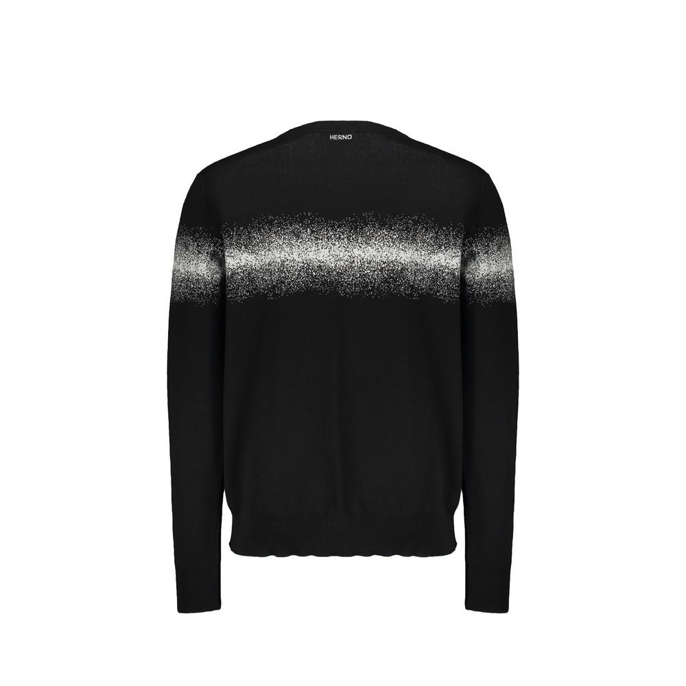 Herno Black Cotton Sweatshirt | Regal Royce