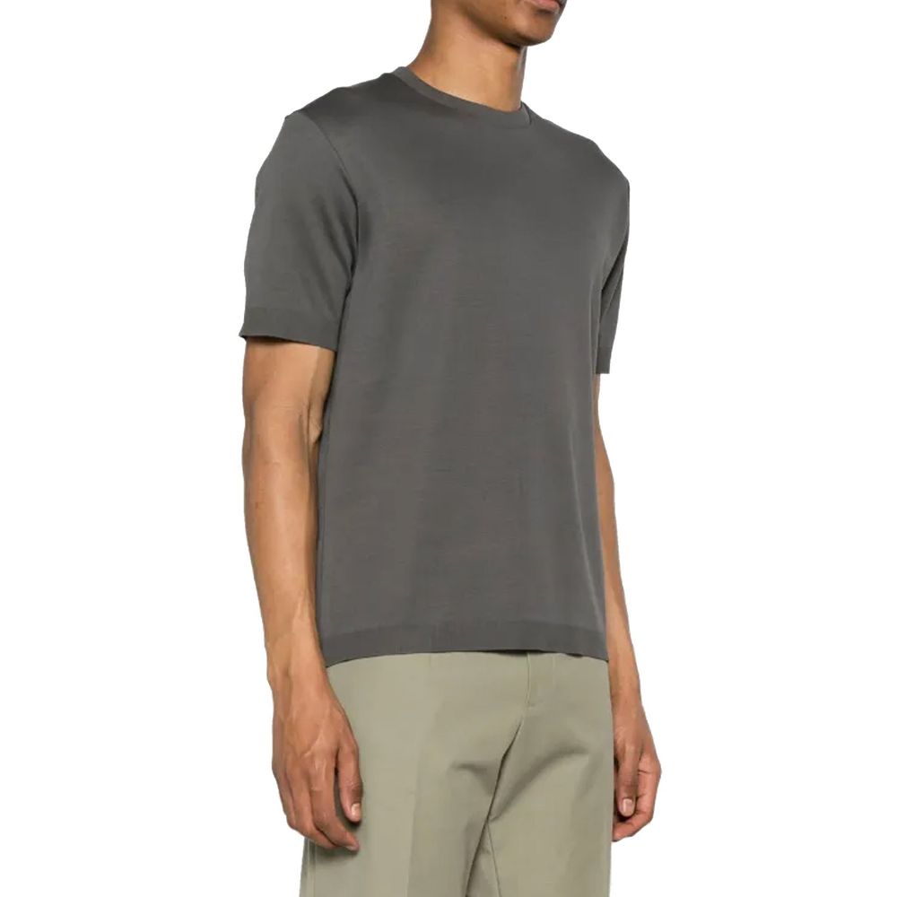 Herno Gray Cotton T-Shirt | Regal Royce