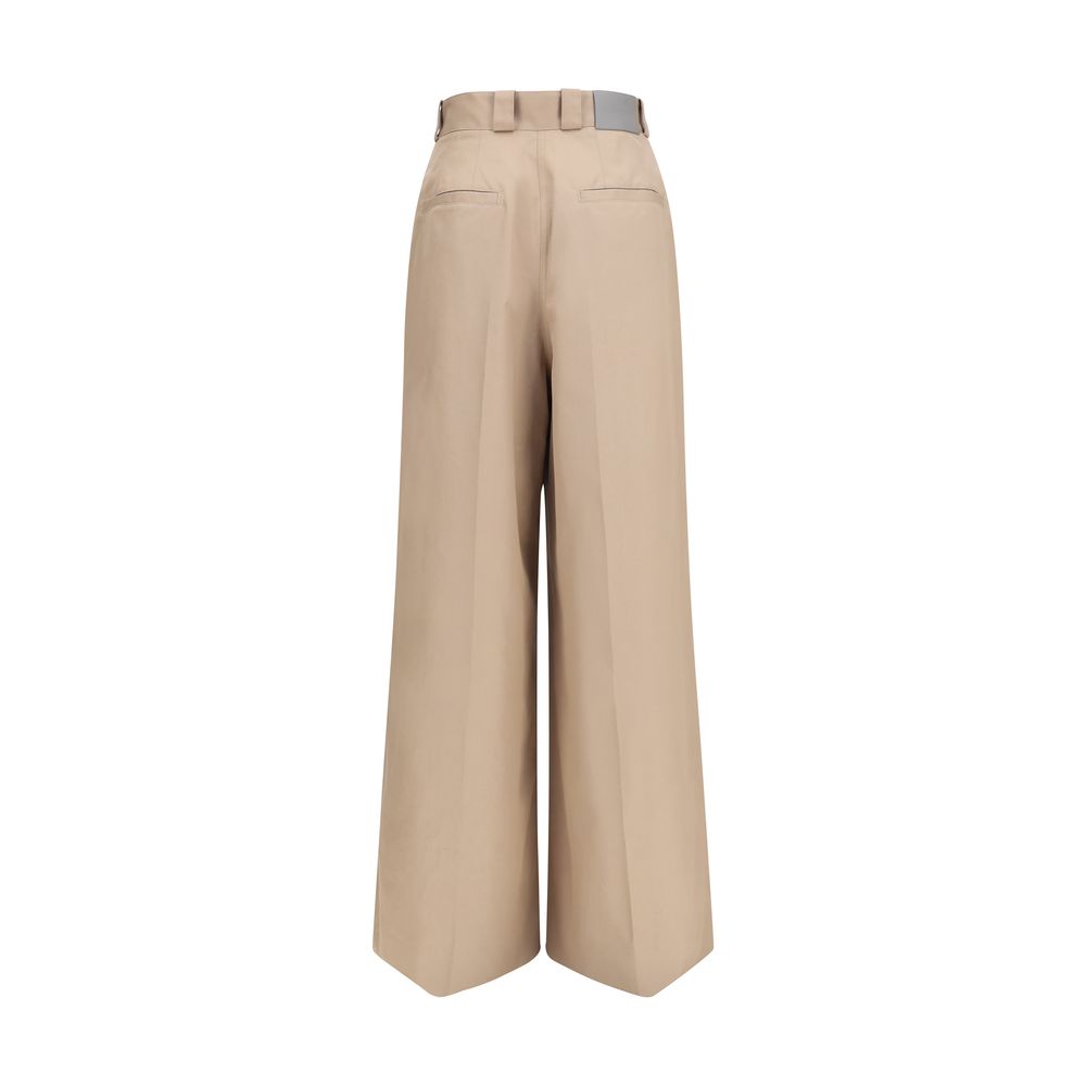 Balenciaga Beige Cotton Flared Pants | Regal Royce