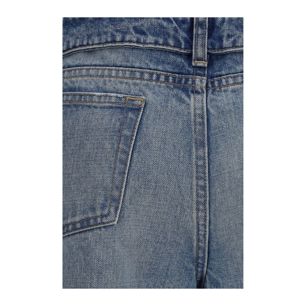 Alexander McQueen Blue Cotton Straight-Leg Jeans | Regal Royce
