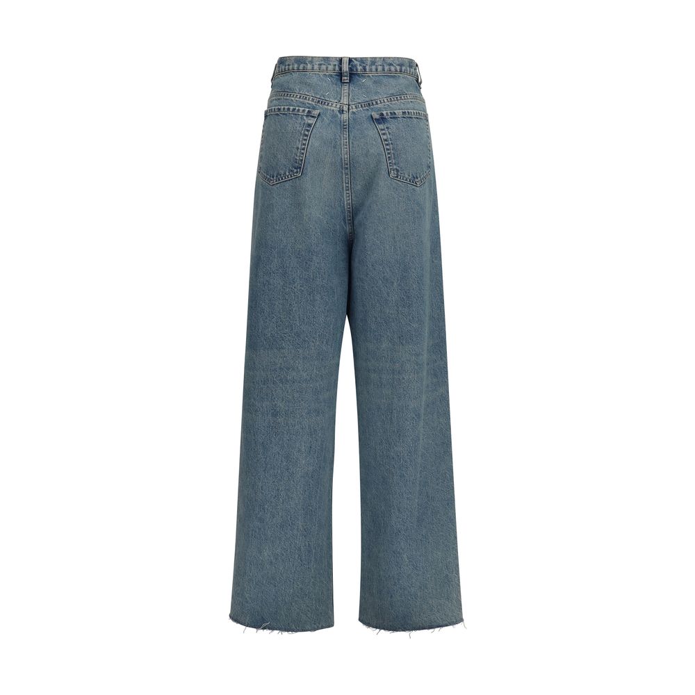 Maison Margiela Blue Cotton High-Waisted Jean | Regal Royce