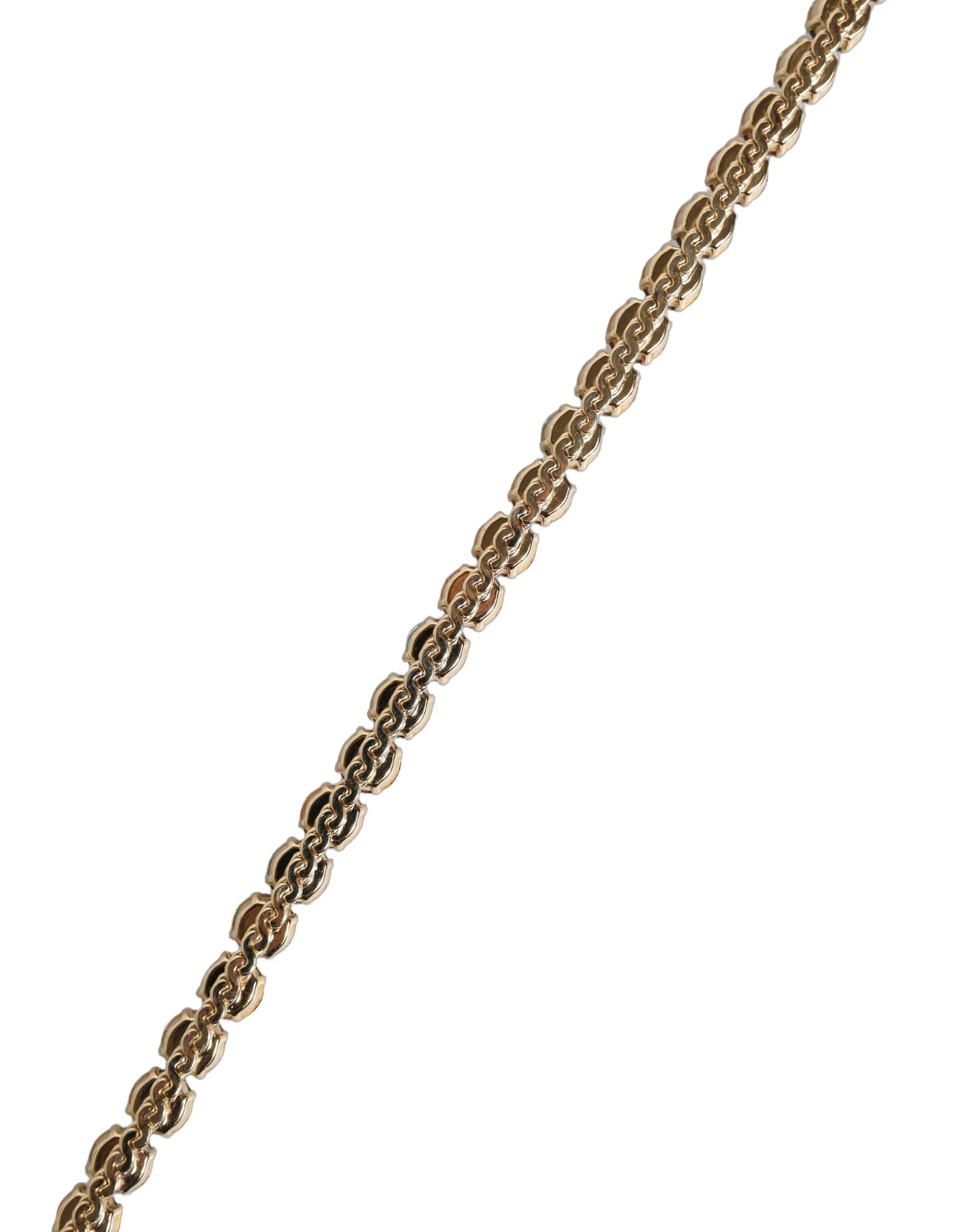 Dolce & Gabbana Pink Leather Crystal Chain Embellished Belt | Regal Royce