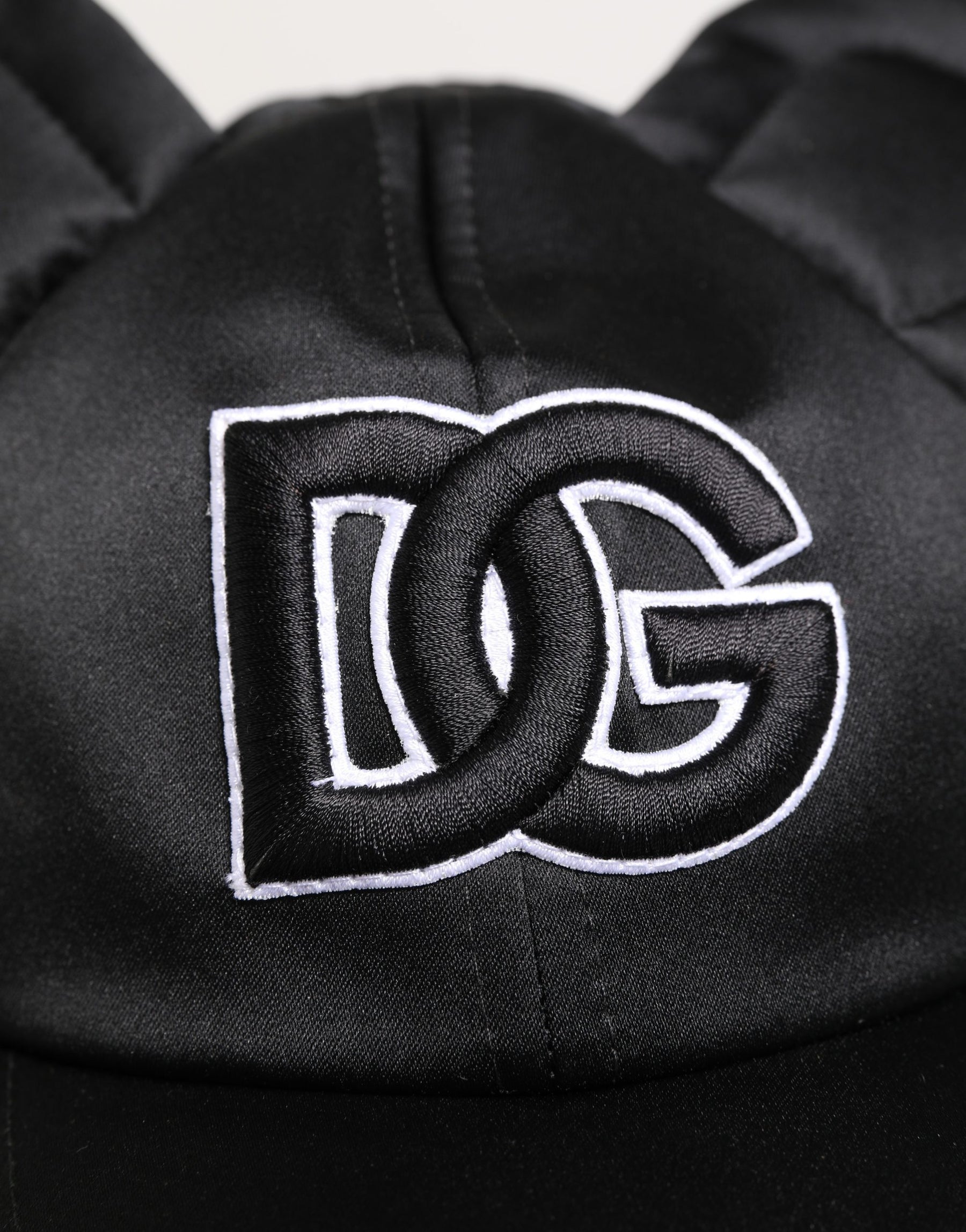 Dolce & Gabbana Men Black Velvet Animal Ears Baseball Cap Hat | Regal Royce