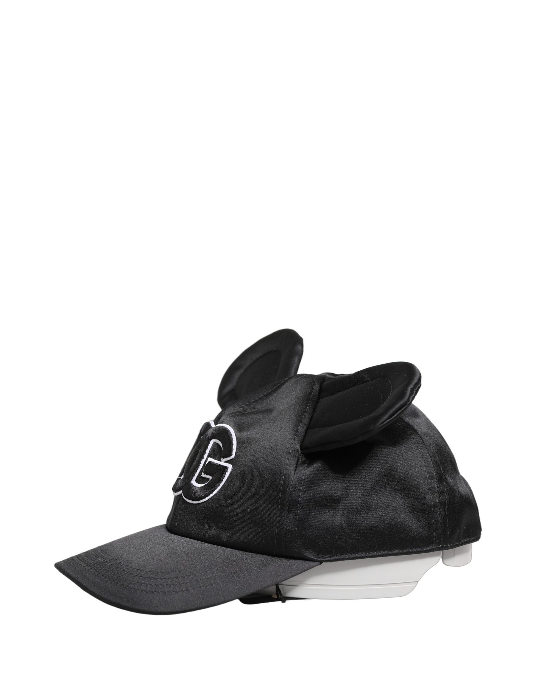 Dolce & Gabbana Men Black Velvet Animal Ears Baseball Cap Hat | Regal Royce