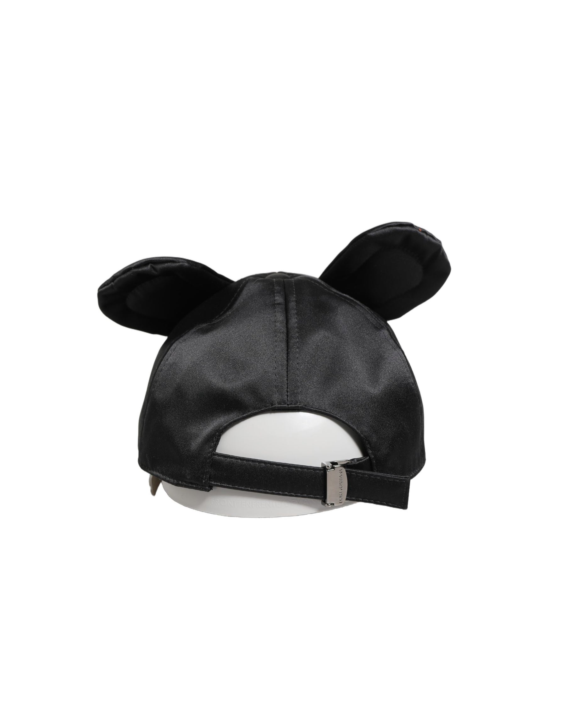 Dolce & Gabbana Men Black Velvet Animal Ears Baseball Cap Hat | Regal Royce