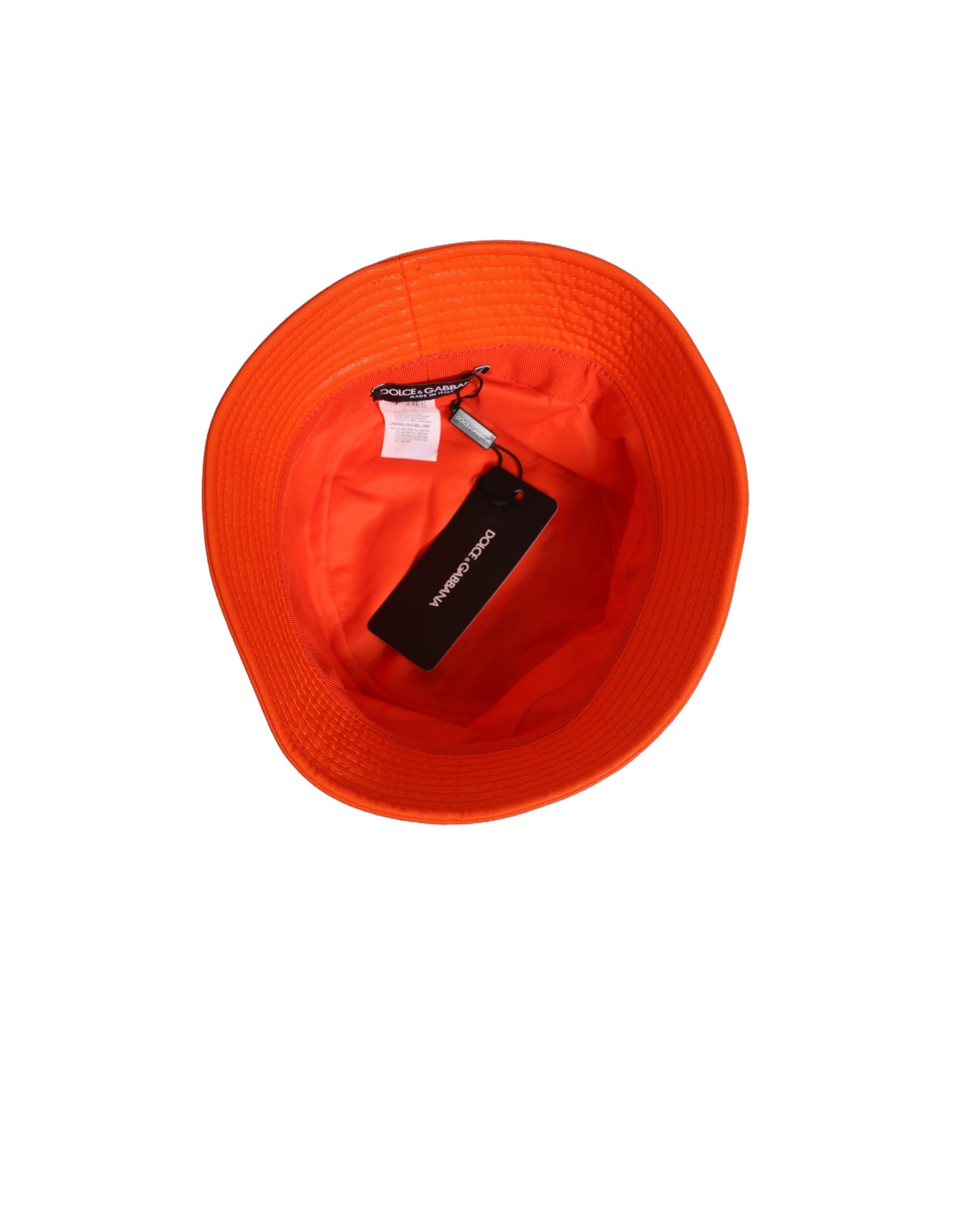 Dolce & Gabbana Orange Crystal Embellished Bucket Fisherman Cap Hat | Regal Royce