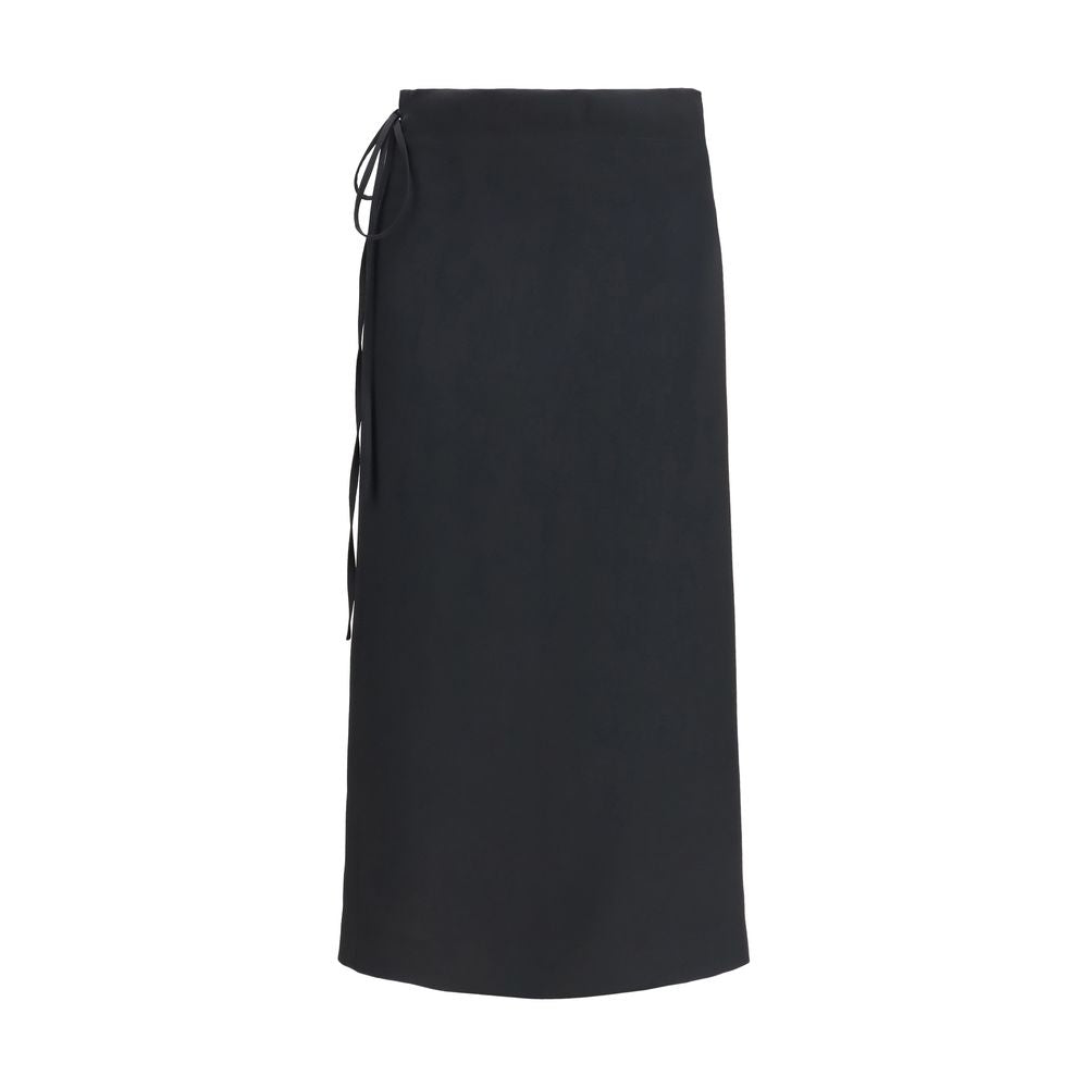 Calvin Klein Black Viscose Long Skirt | Regal Royce
