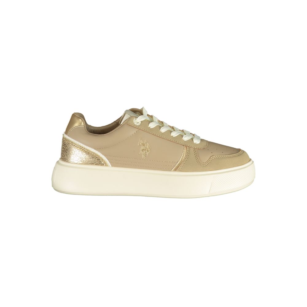 U.S. POLO ASSN. Beige Polyurethane Women's Sneaker | Regal Royce