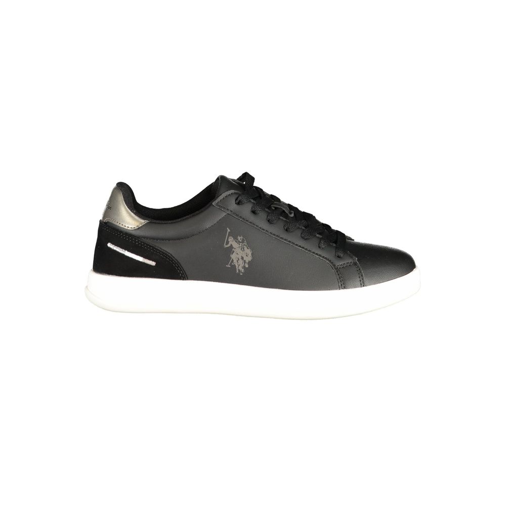 U.S. POLO ASSN. Black Polyurethane Women's Sneaker | Regal Royce