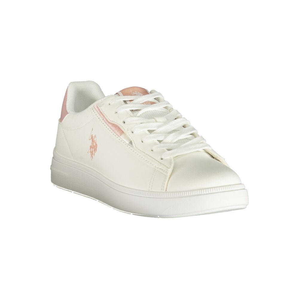 U.S. POLO ASSN. White Polyurethane Women's Sneaker | Regal Royce