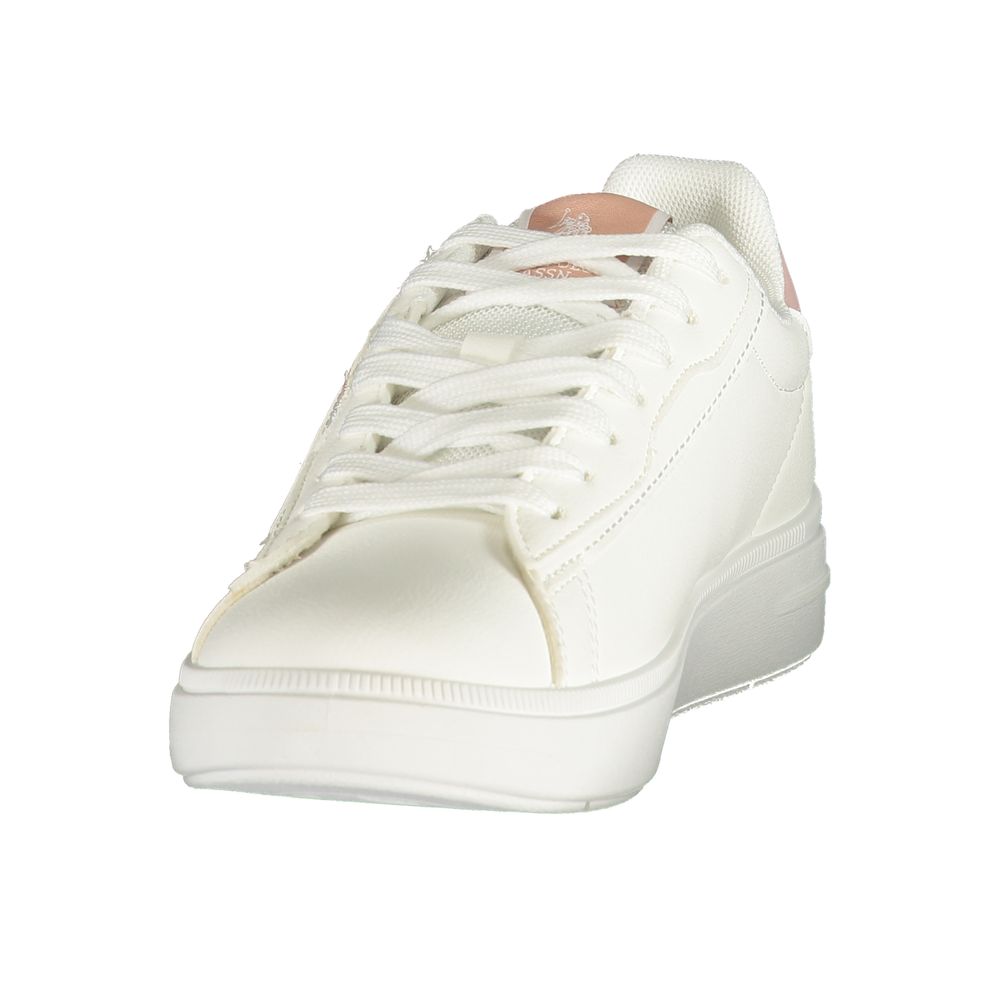 U.S. POLO ASSN. White Polyurethane Women's Sneaker | Regal Royce