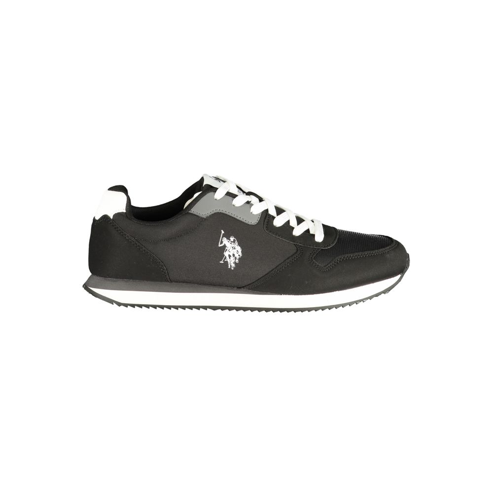 U.S. POLO ASSN. Black Polyurethane Men's Sneaker | Regal Royce