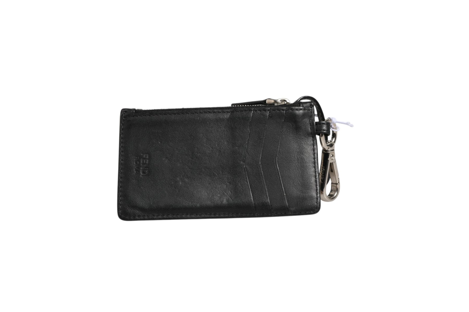 Fendi Vitello Liberty Studded Coin Pouch Key Case Ardesia | Regal Royce