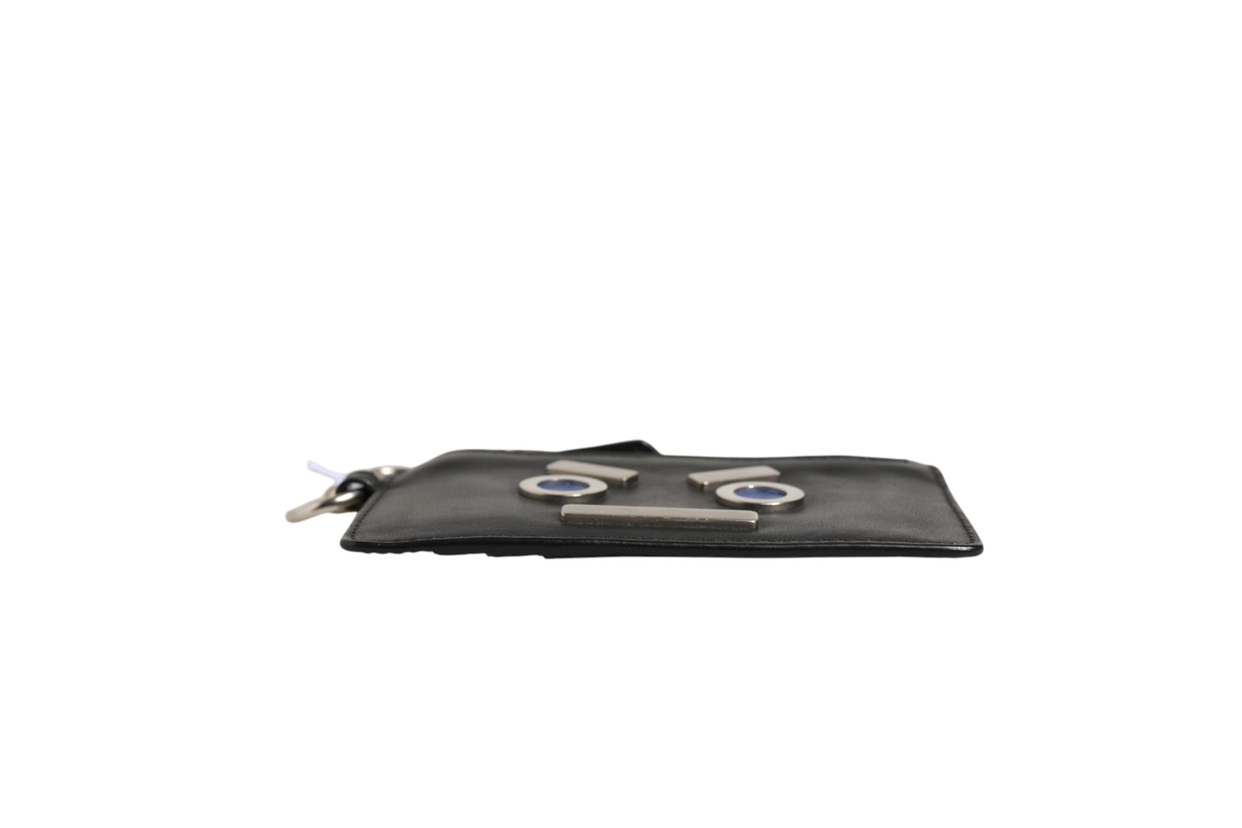 Fendi Vitello Liberty Studded Coin Pouch Key Case Ardesia | Regal Royce