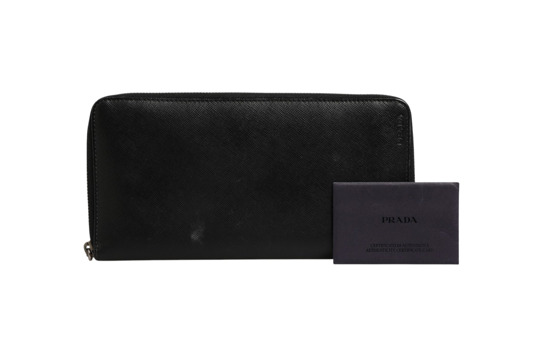 Prada Baltico Saffiano Leather Zip Travel Wallet | Regal Royce