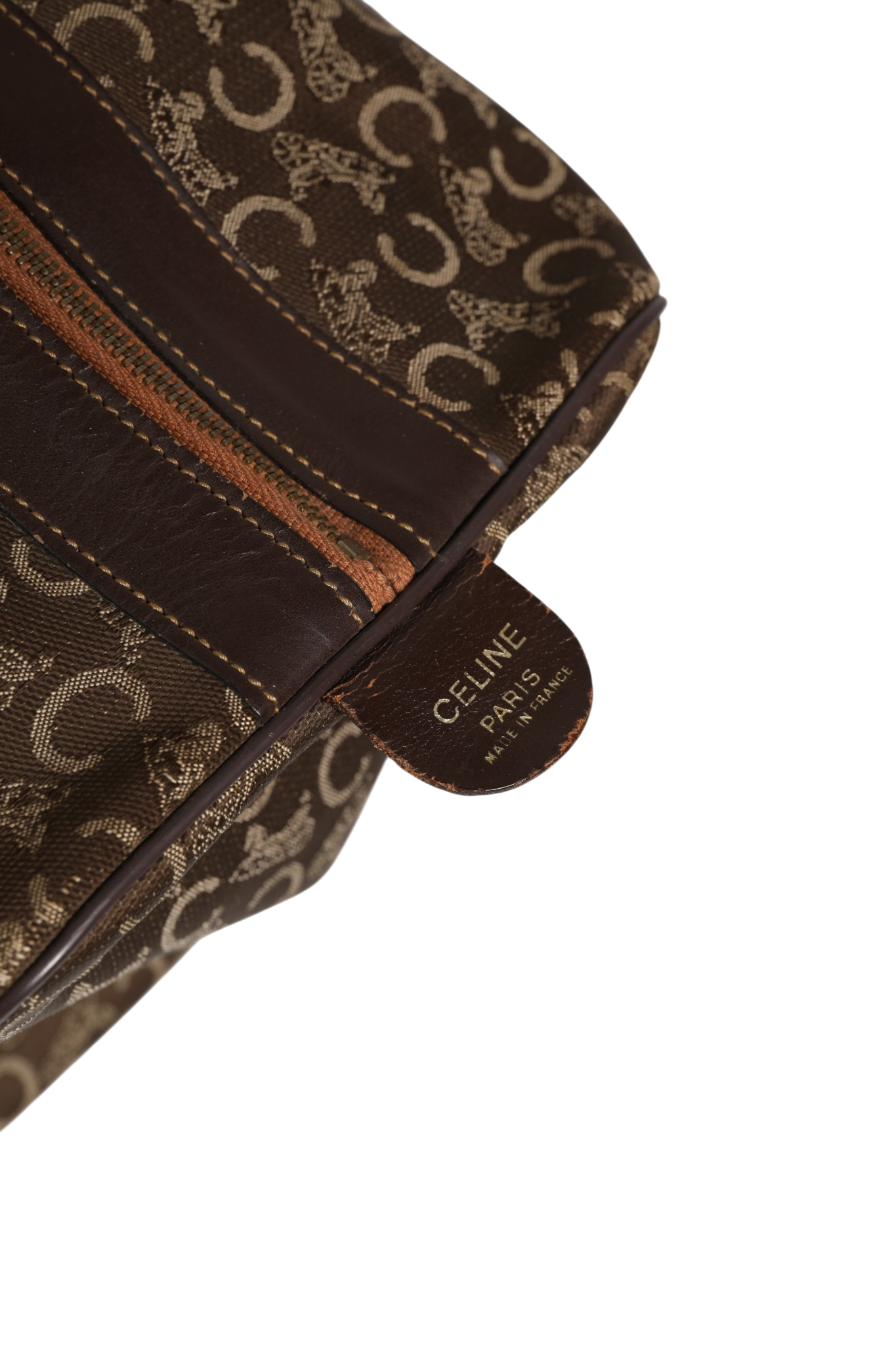 Celine Dark brown and Gold logo duffel | Regal Royce