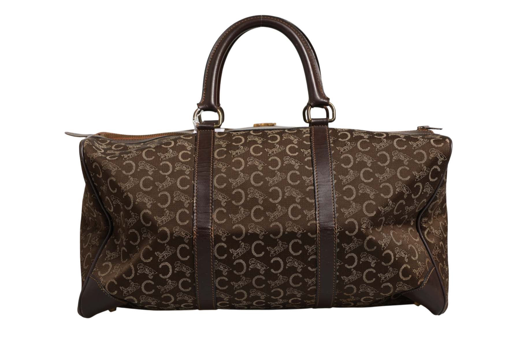 Celine Dark brown and Gold logo duffel | Regal Royce