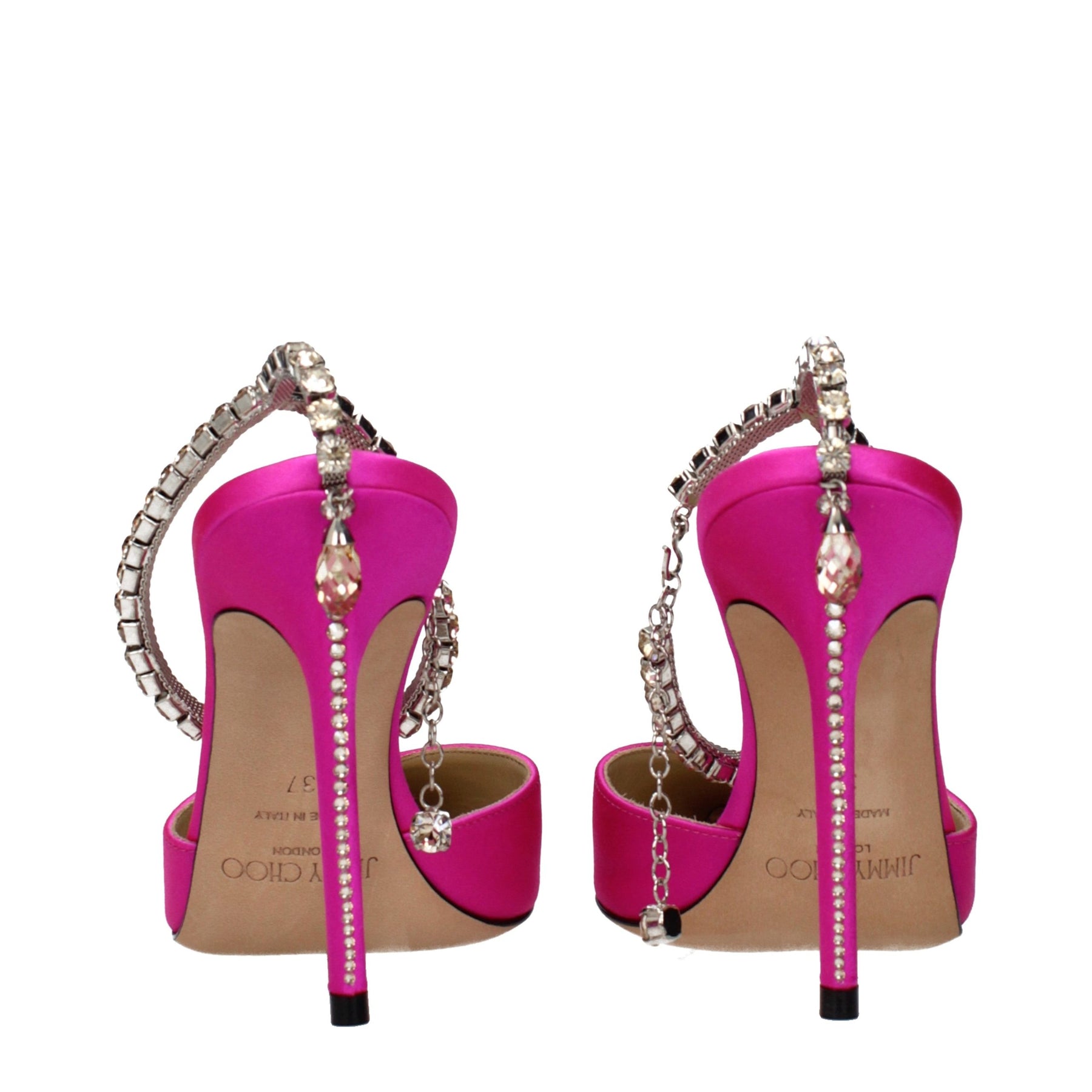 Jimmy Choo Pink Satin Stiletto Heel Sandals | Regal Royce