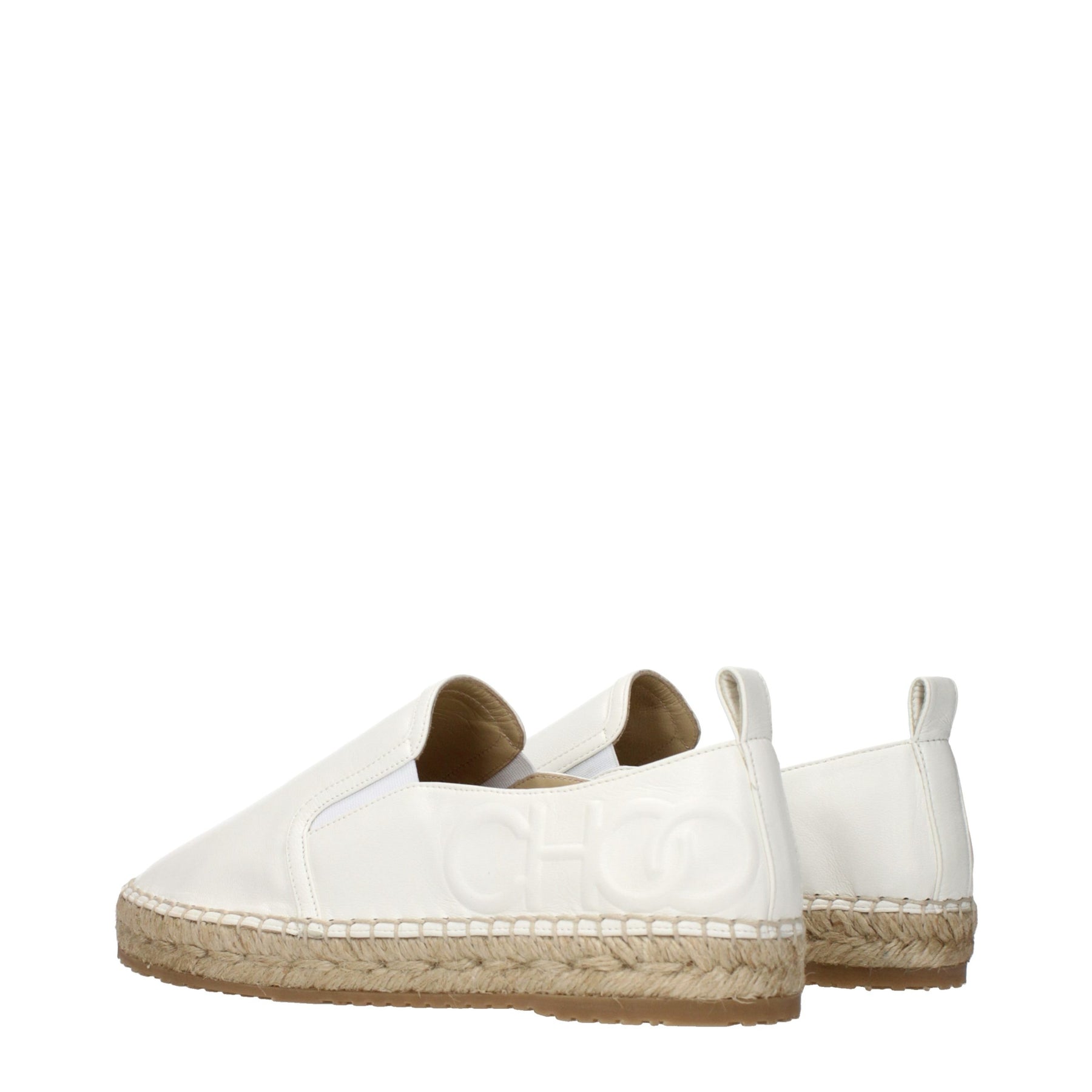 Jimmy Choo White Leather Espadrilles | Regal Royce