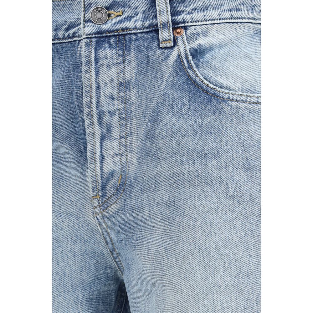 Saint Laurent Blue Cotton Cropped Jeans | Regal Royce