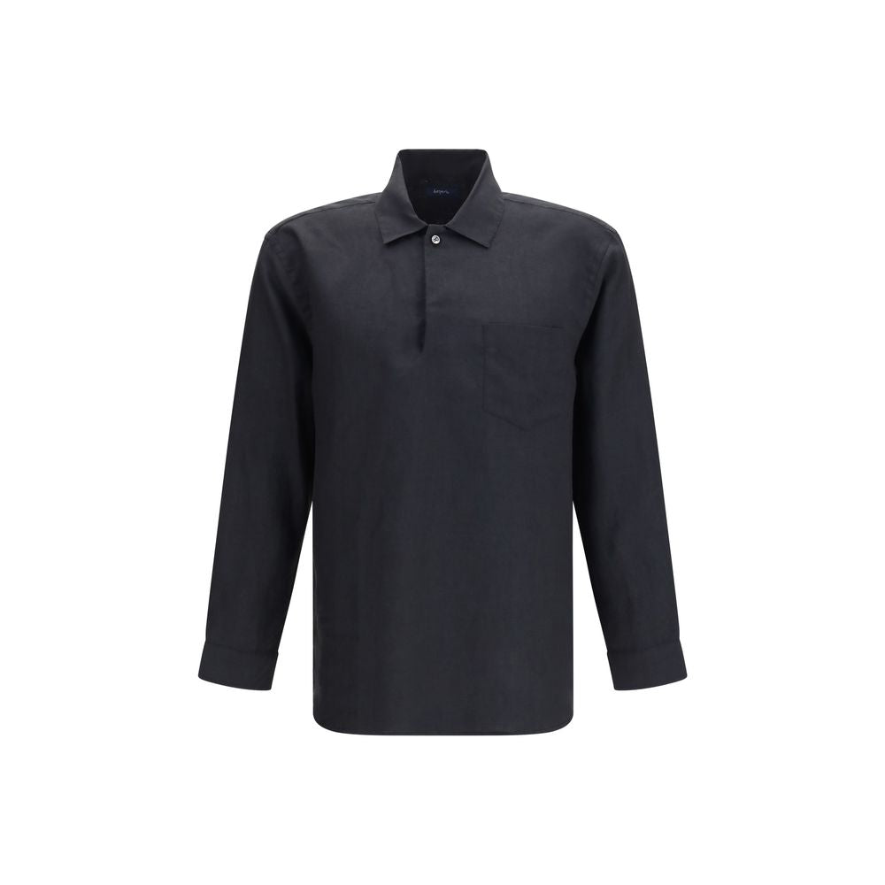 Deperlu Black Linen Dress Shirt | Regal Royce