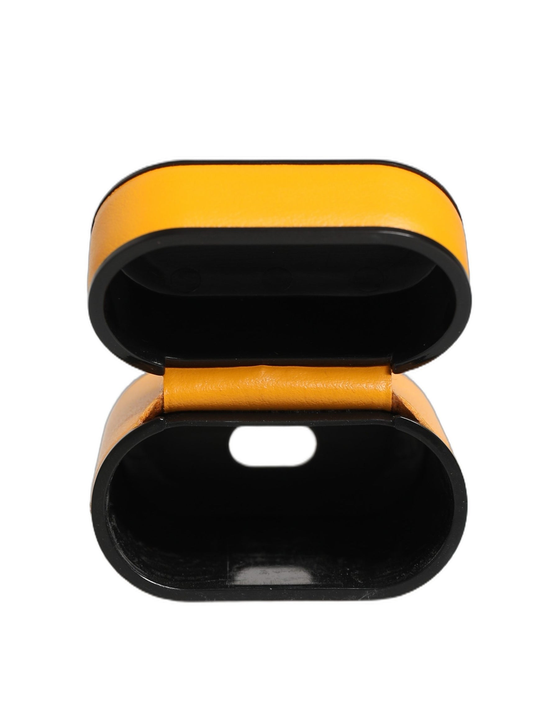 Dolce & Gabbana Case Yellow Calf Leather Logo Flip Holder Strap Airpods | Regal Royce