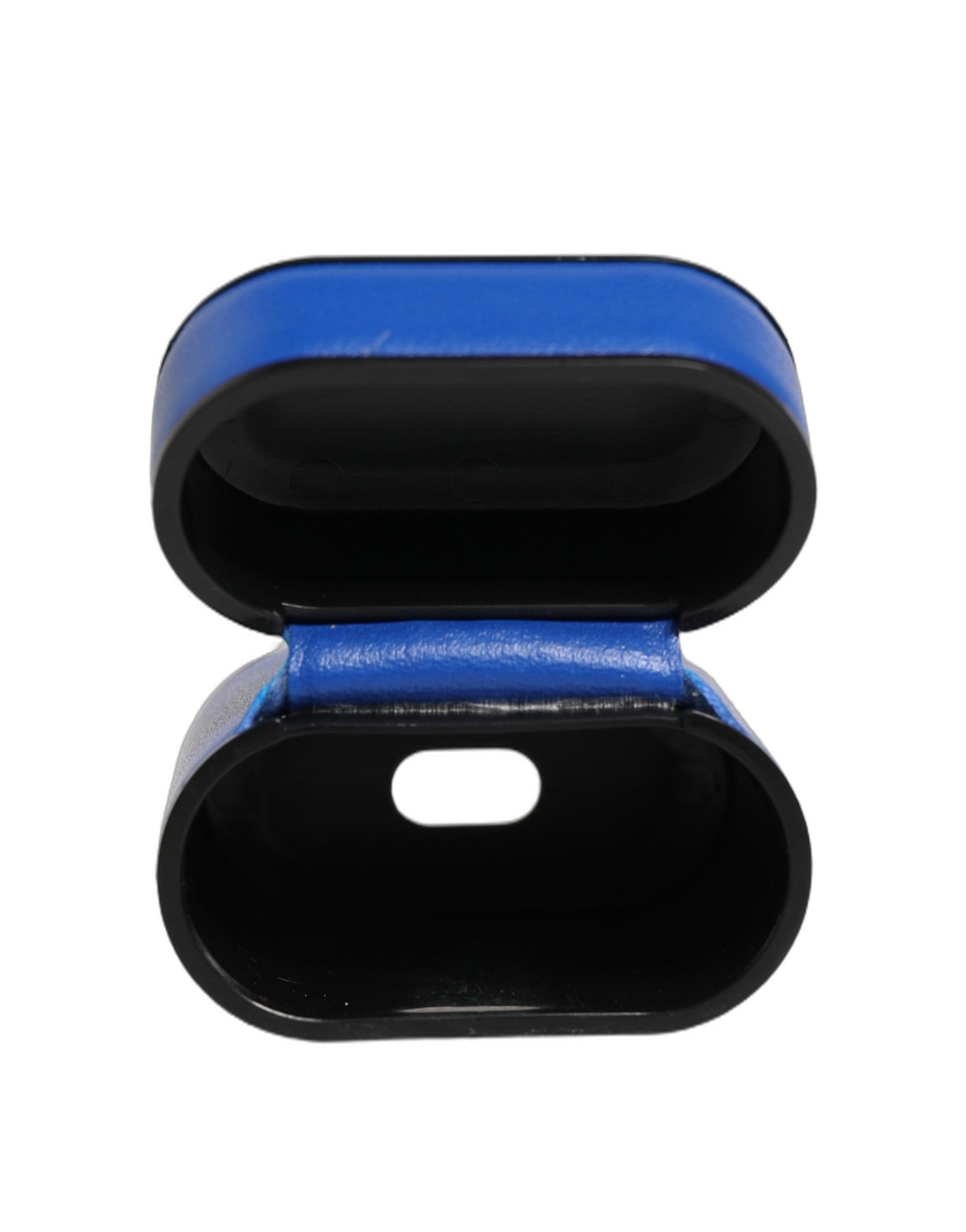 Dolce & Gabbana Case Blue Calf Leather Logo Flip Holder Strap Airpods | Regal Royce