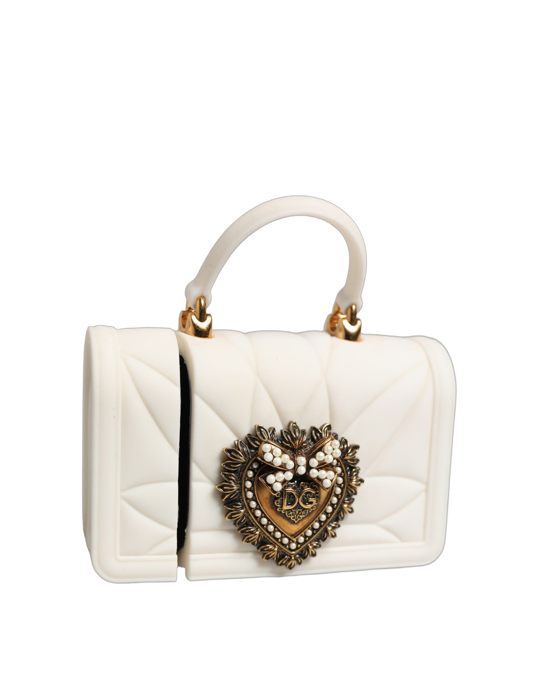 Dolce & Gabbana Case White Silicone Devotion Heart Cover Hand Bag Airpod | Regal Royce