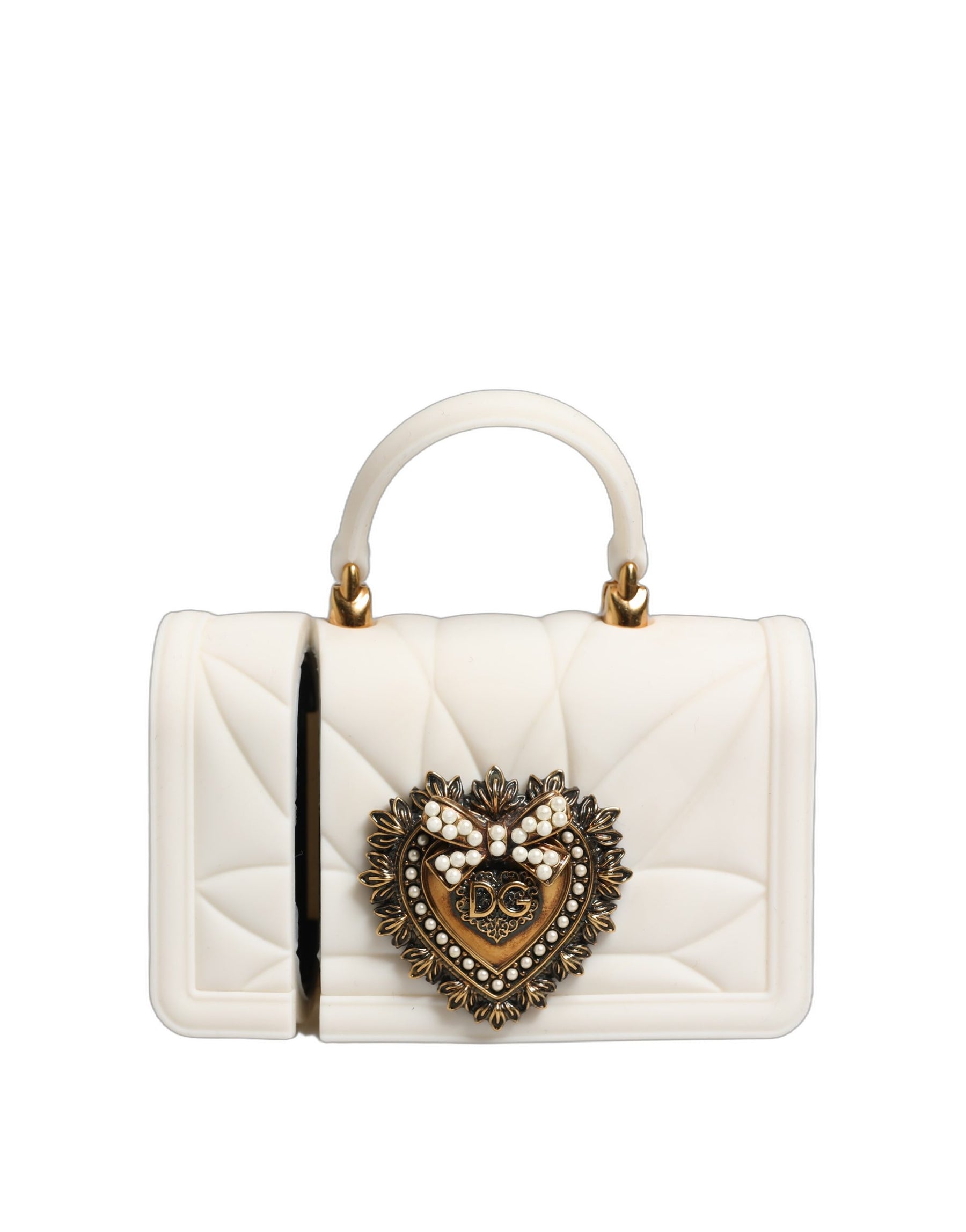Dolce & Gabbana Case White Silicone Devotion Heart Cover Hand Bag Airpod | Regal Royce
