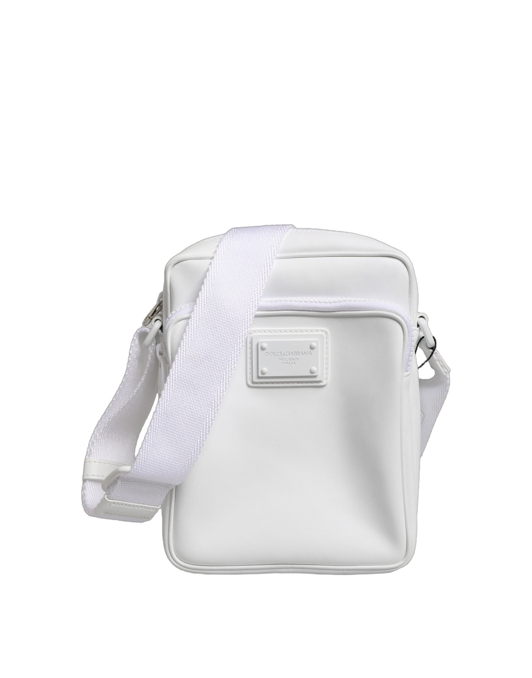 Dolce & Gabbana White Logo Plaque Crossbody Shoulder Borse Men Bag | Regal Royce