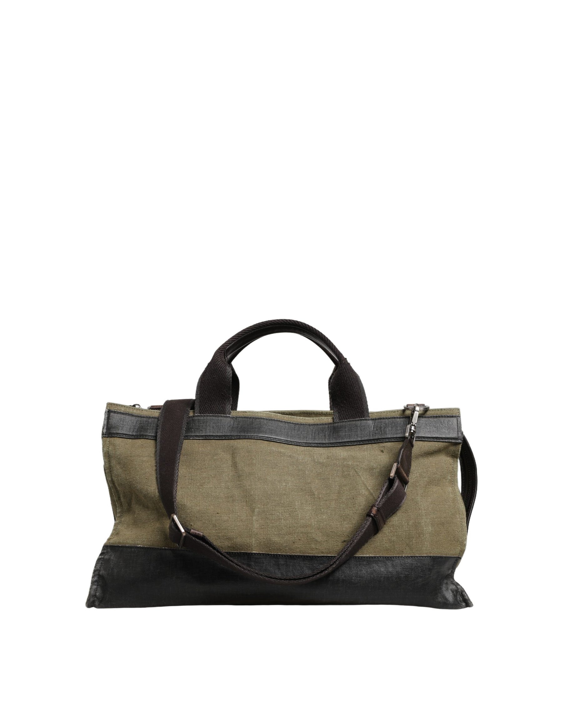 Dolce & Gabbana Military Green Two Tone Tote Duffel Shoulder Borse Bag | Regal Royce