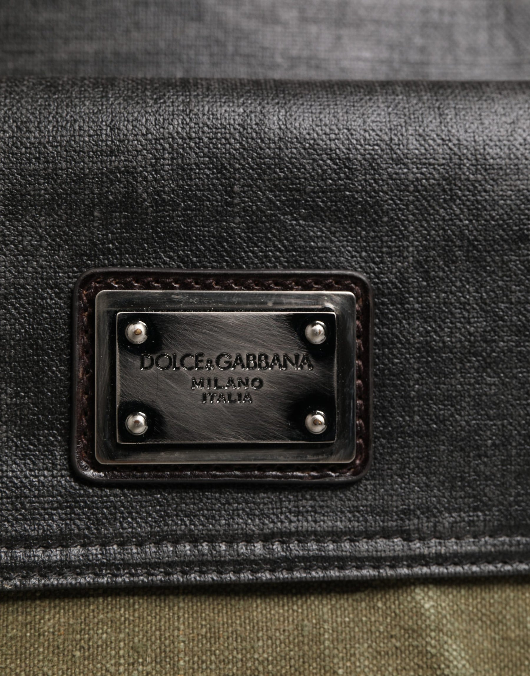 Dolce & Gabbana Military Green Two Tone Tote Duffel Shoulder Borse Bag | Regal Royce