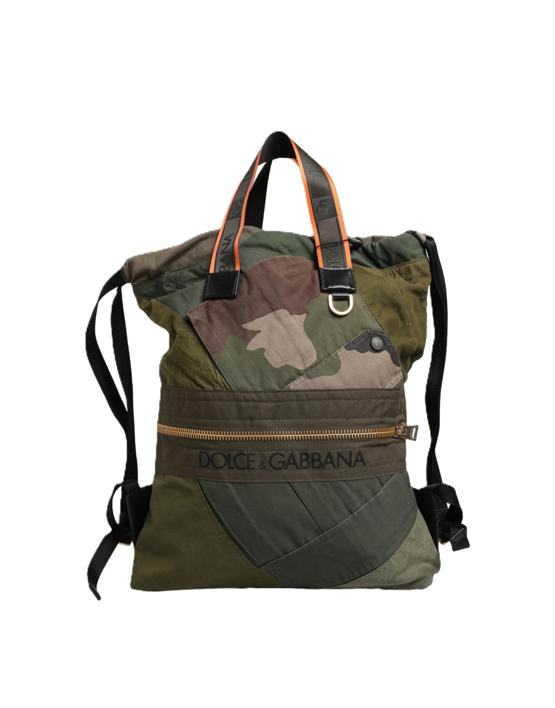 Dolce & Gabbana Military Green Patchwork Rucksack Backpack Borse Men Bag | Regal Royce
