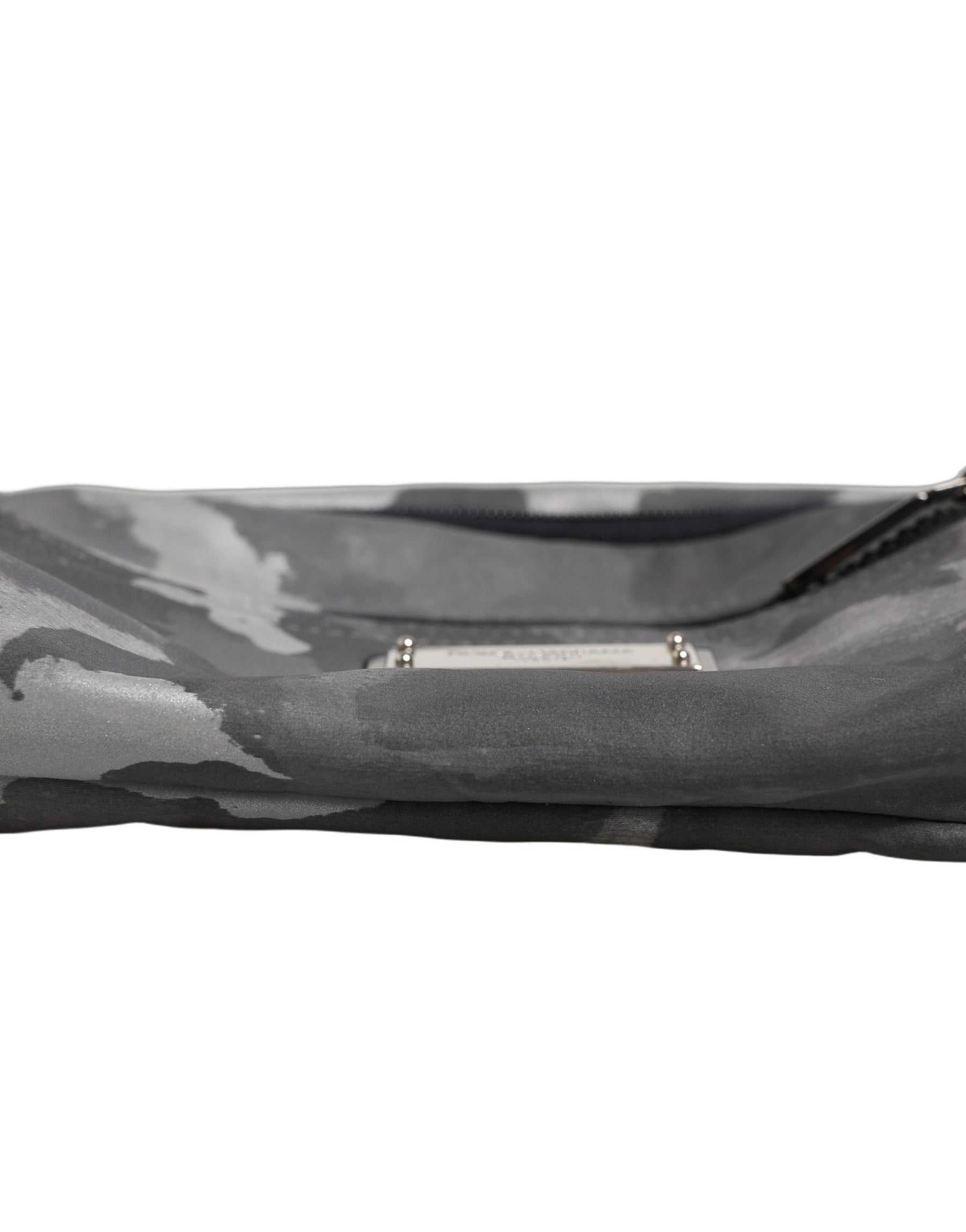 Dolce & Gabbana Black Nylon Brass Plate Camouflage Waist Fanny Pack Bag | Regal Royce