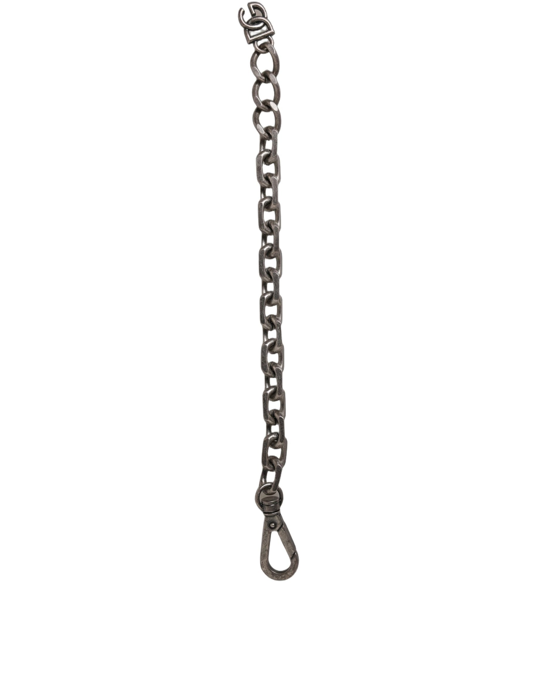 Dolce & Gabbana Silver Tone Heavy Chain Link Signature DG Logo Bracelet | Regal Royce