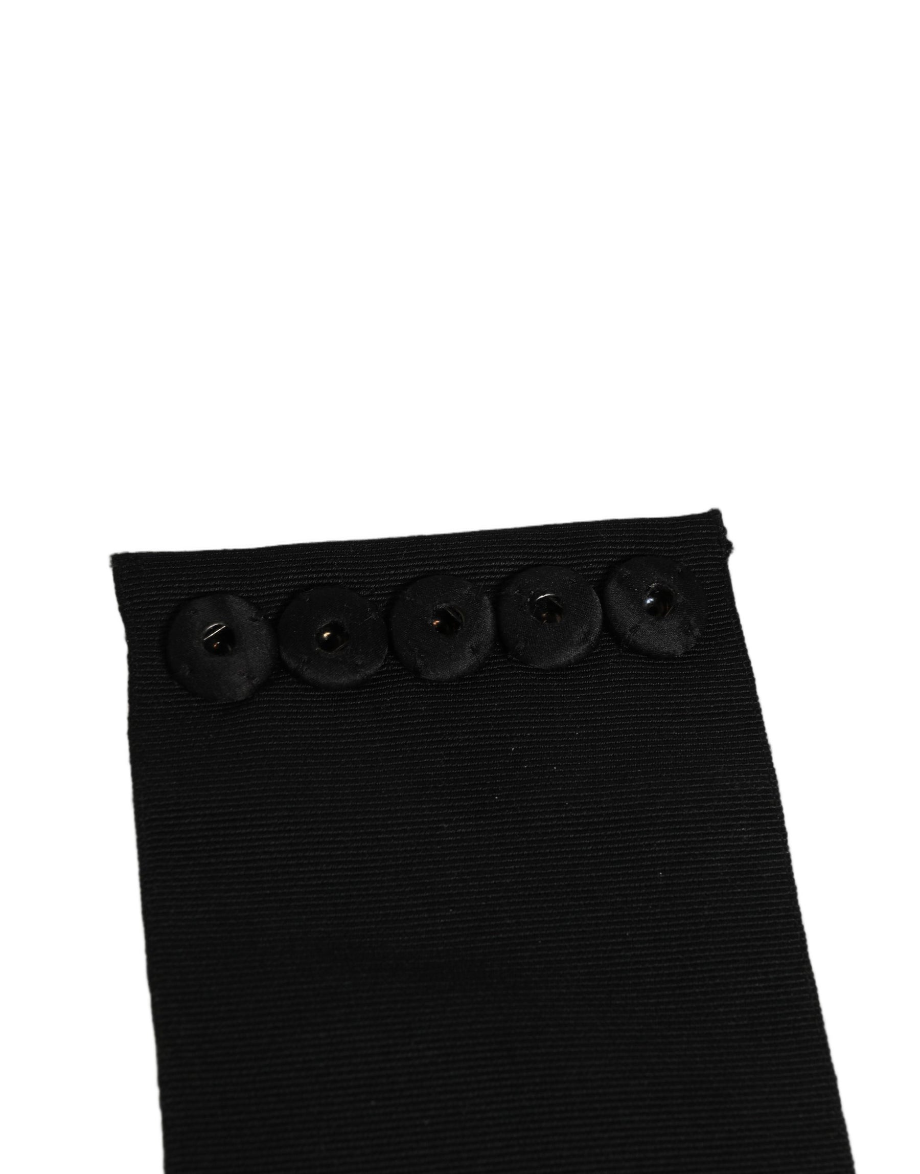 Dolce & Gabbana Black Gold Tone Crystal Brass Flower Brooches Belt | Regal Royce