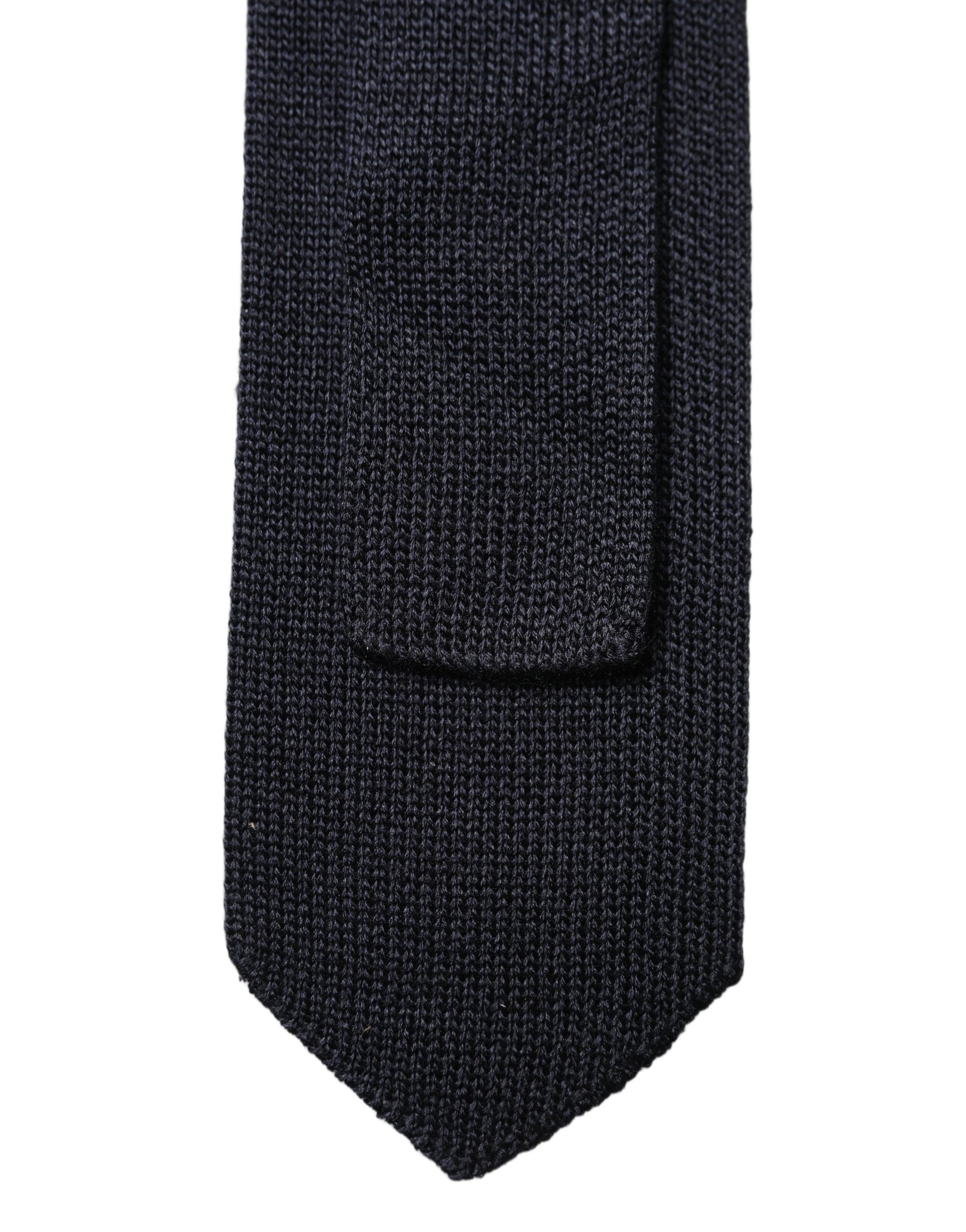 Dolce & Gabbana Dark Blue Solid 100% Silk Adjustable Men Necktie Tie | Regal Royce